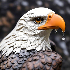 STABYLIS hand-painted eagle figurine with lifelike feathers and piercing eyes