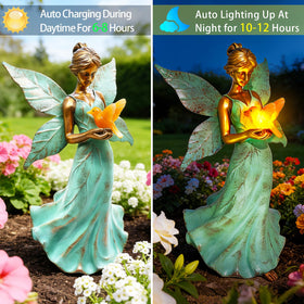 Stadeco weatherproof resin angel statue withstands rain and frost for year-round appeal
