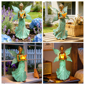 Stadeco yard lawn porch ornament adds whimsy and gentle illumination outdoors