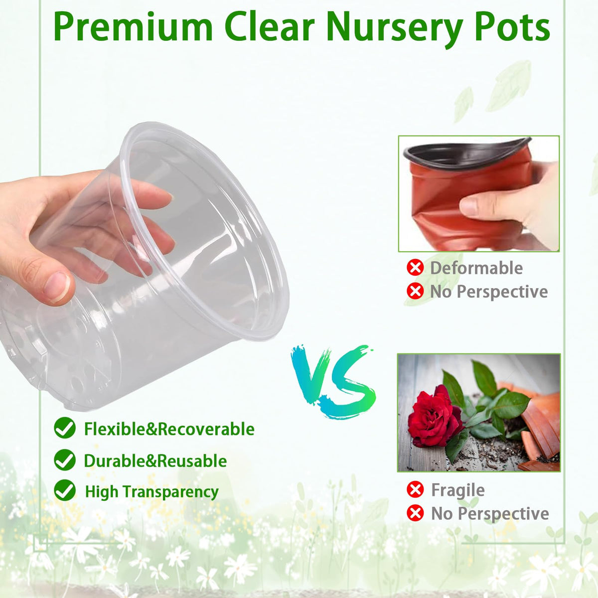STAFANIE pot highlights built-in drainage holes for healthy roots.