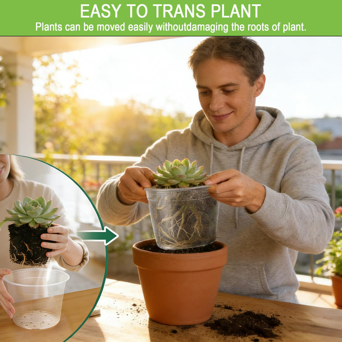 STAFANIE pot set suitable for indoor and outdoor gardening.