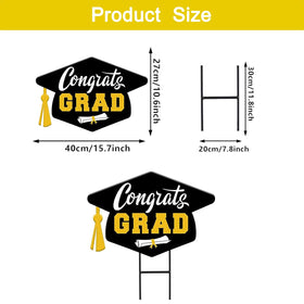 STAFANIE metal yard stake set provides stable outdoor display on windy days.