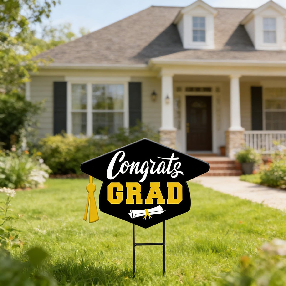 STAFANIE outdoor decor sign ideal for open houses, photo backdrops, and yard parties.