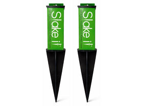 Stake It No-Dig Anchor pack shot highlighting rugged ABS durability for outdoor use.