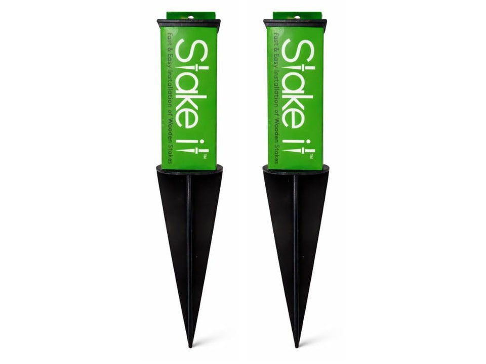 Stake It No-Dig Anchor pack shot highlighting rugged ABS durability for outdoor use.