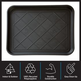 Durable black plastic construction from Stalwart stands up to daily use