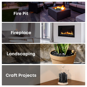 Stanbroil eco-friendly fire glass replaces wood or lava rocks