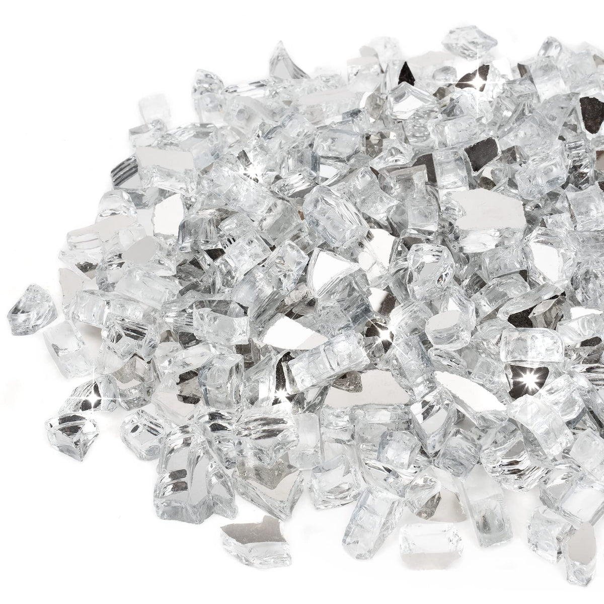 Stanbroil 10lb platinum fire glass beads reflect light in gas fireplaces for a premium look