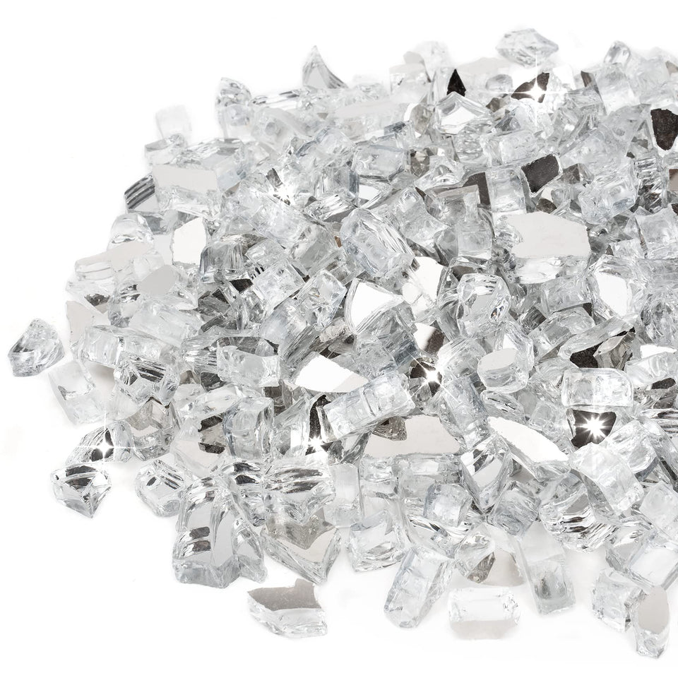 Stanbroil 10lb platinum fire glass beads reflect light in gas fireplaces for a premium look