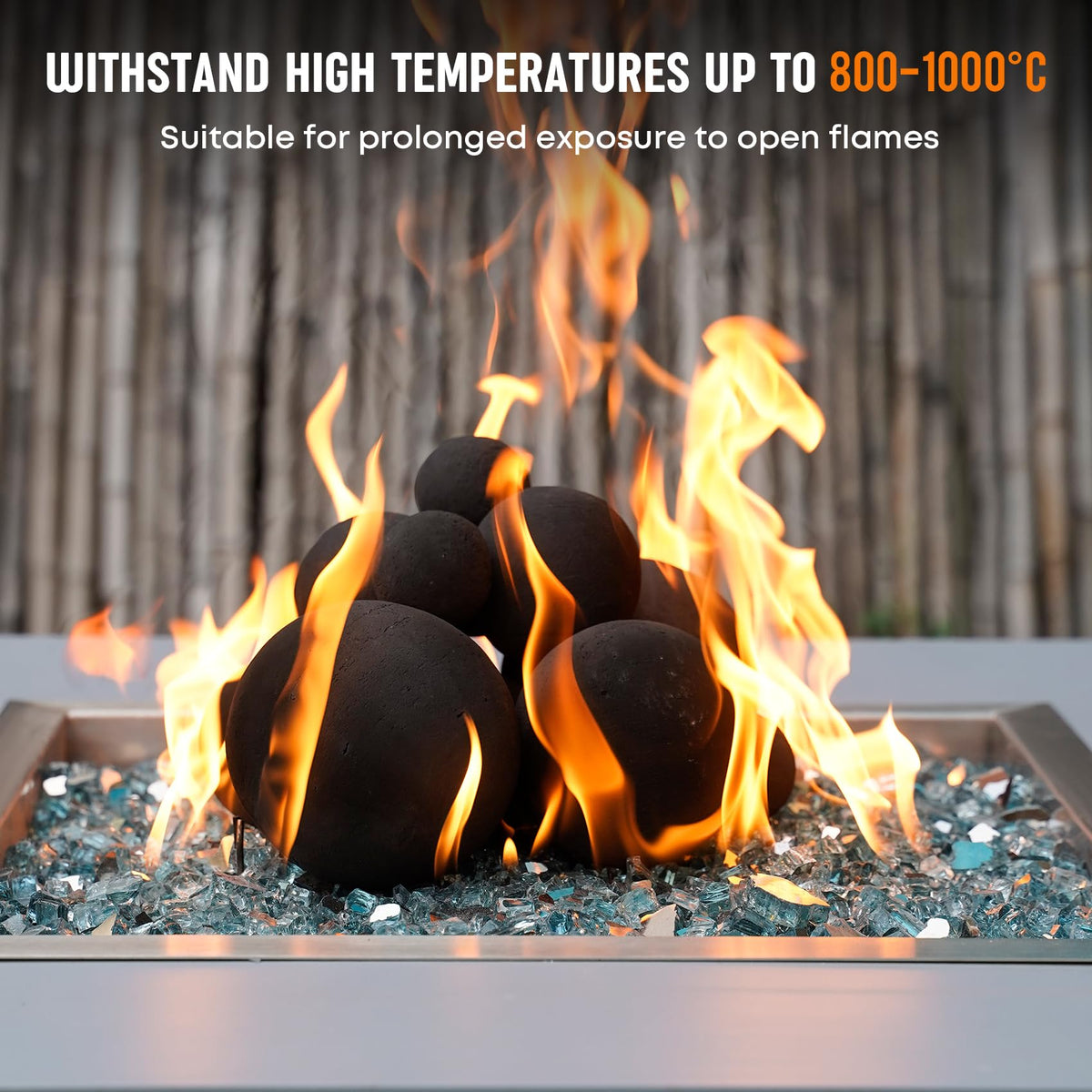 Stanbroil 2-inch ceramic balls mix provide subtle glow and safe use indoors or outdoors.