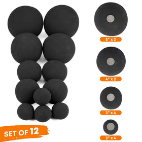 Stanbroil 4-inch ceramic balls pair creates natural flame reflections in your fire pit.
