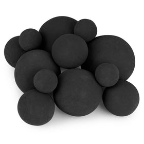 Stanbroil 5-inch ceramic balls pair enhances flame pattern for realistic fire glow.