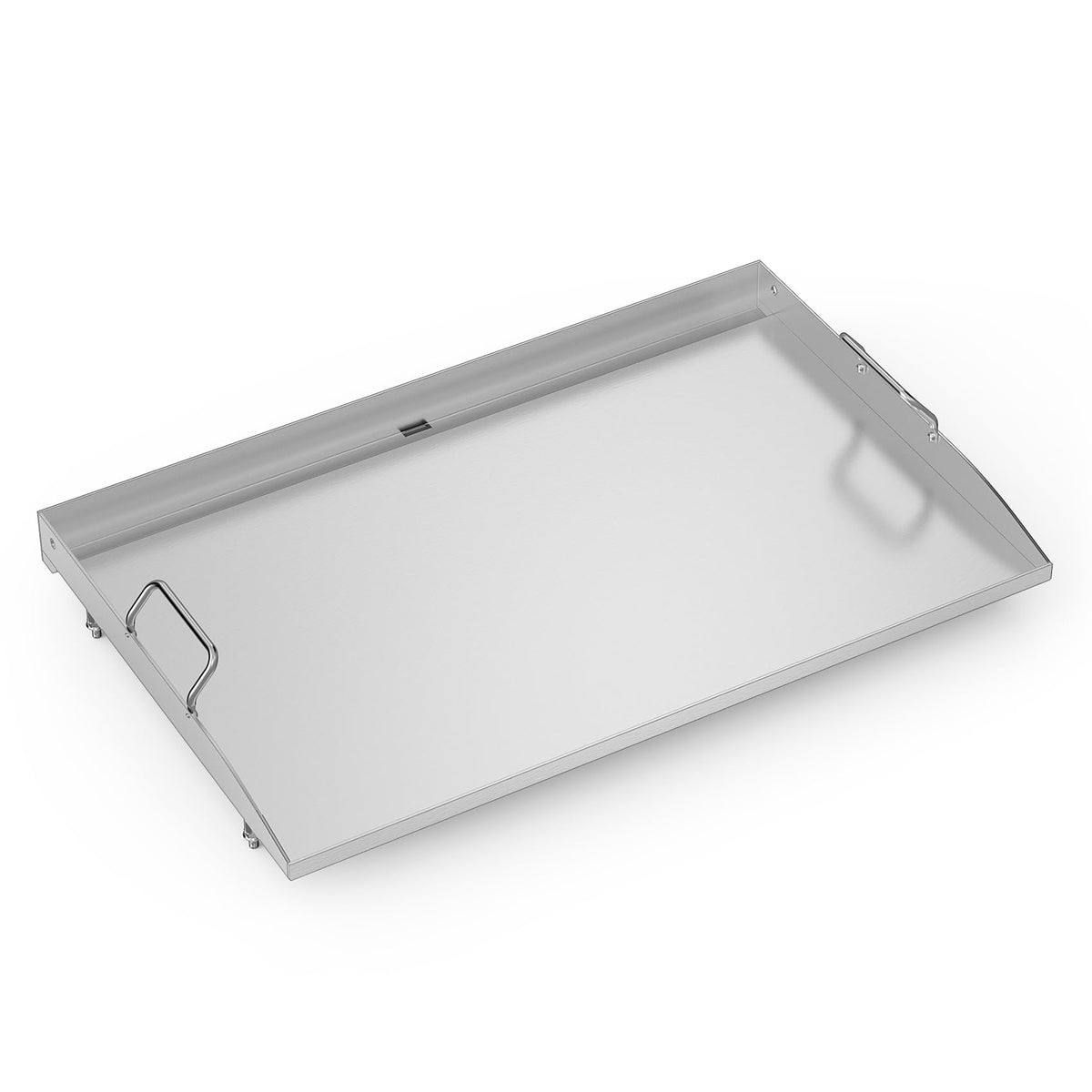 Stanbroil 28-inch flat top griddle front view—durable stainless surface for outdoor cooking.