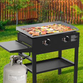 Stanbroil griddle removable handles for easy movement and cleaning.
