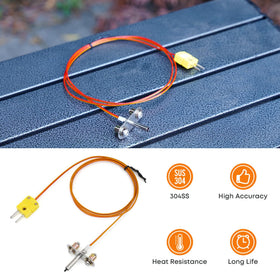 Stanbroil 304 stainless steel probe for durable high-temperature performance.