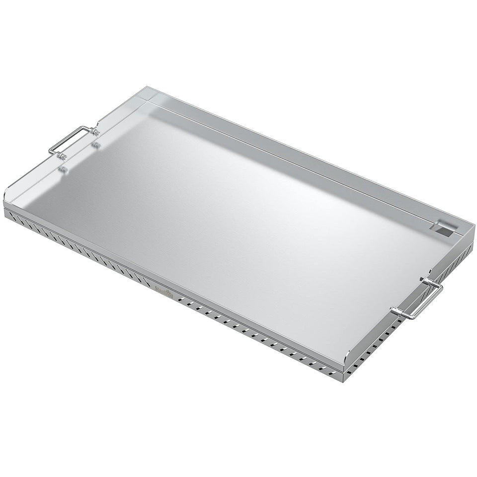 Stanbroil 36-inch stainless flat top griddle top view enabling versatile outdoor cooking.