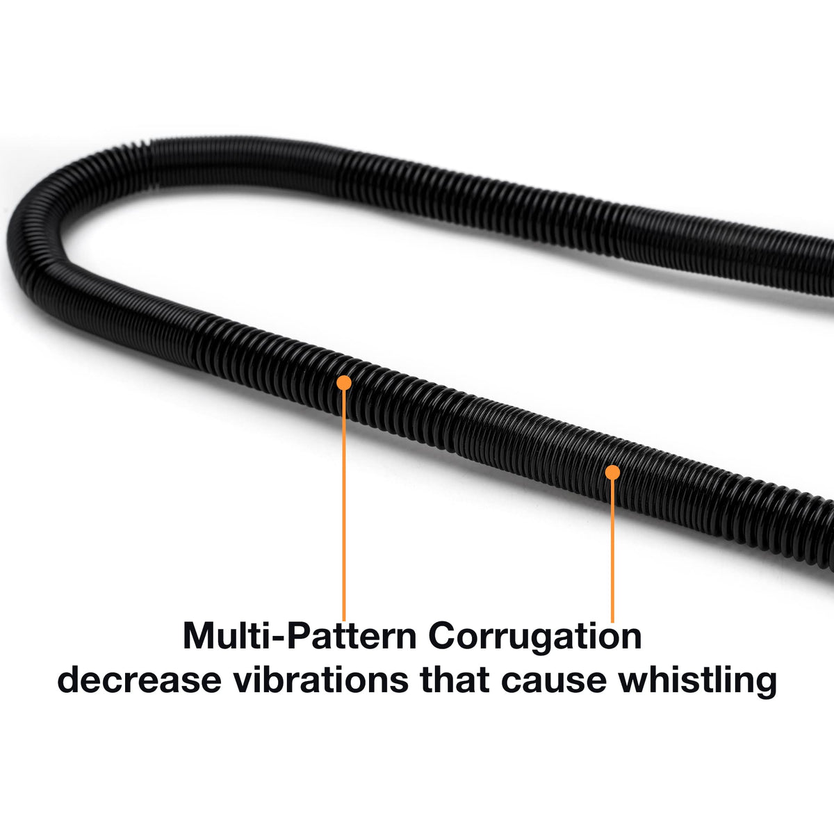Stanbroil 12-inch stainless steel pipe coated black for robust gas delivery.