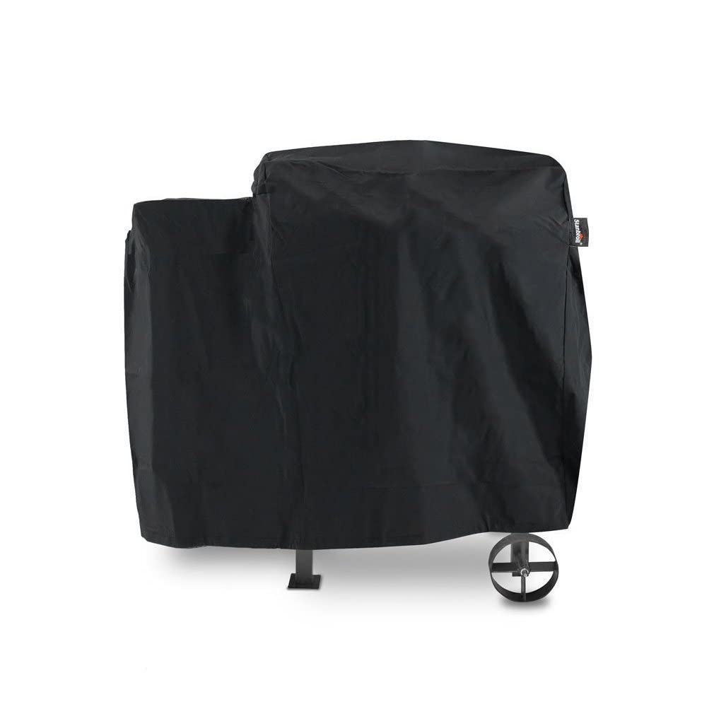 Stanbroil 73700 grill cover protecting Pit Boss 71700FB from rain and dust
