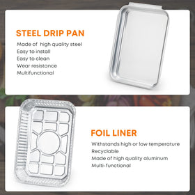 Stanbroil aluminum pan 9x6 contains grease and oil effectively