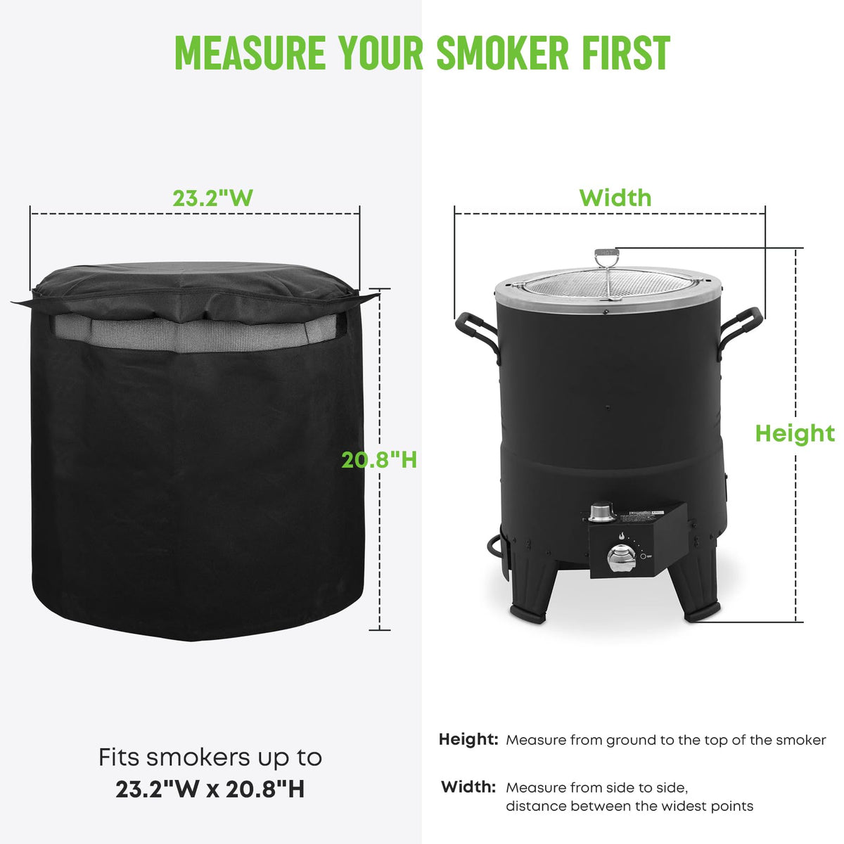 Stanbroil Big Easy fryer cover side view shields outdoor equipment.
