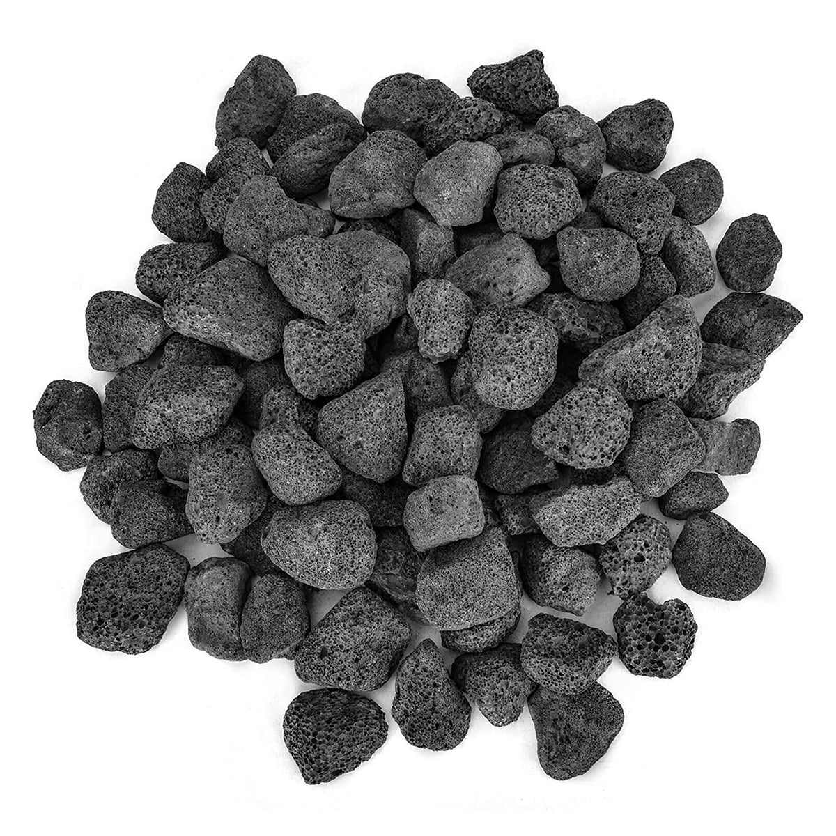 Stanbroil lava rock granules close-up for durable fire pit aesthetics.