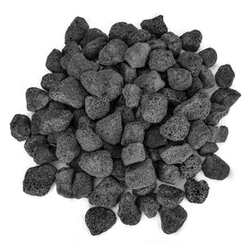 Stanbroil lava rock granules close-up for durable fire pit aesthetics.