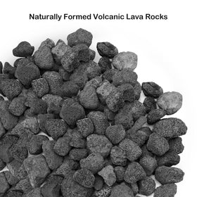 Stanbroil lava rock granules in fire pit setup with natural texture.