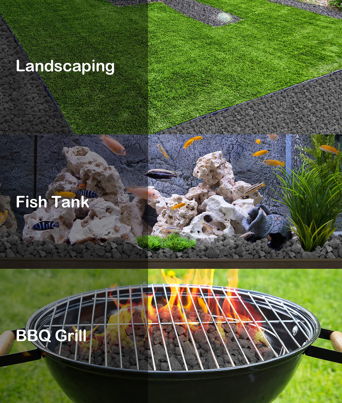 Stanbroil lava rock granules topping for depth and realism.