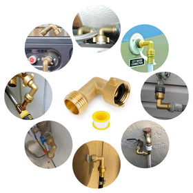 Two-pack brass elbow packaging closeup from Stanbroil