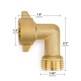 Stanbroil brass elbow with 360-degree swivel for flexible watering