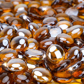 Stanbroil caramel luster fire glass drops in a bottle for durable color