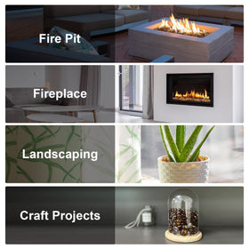 Stanbroil fire glass drops enhancing landscaping with heat-safe sparkle