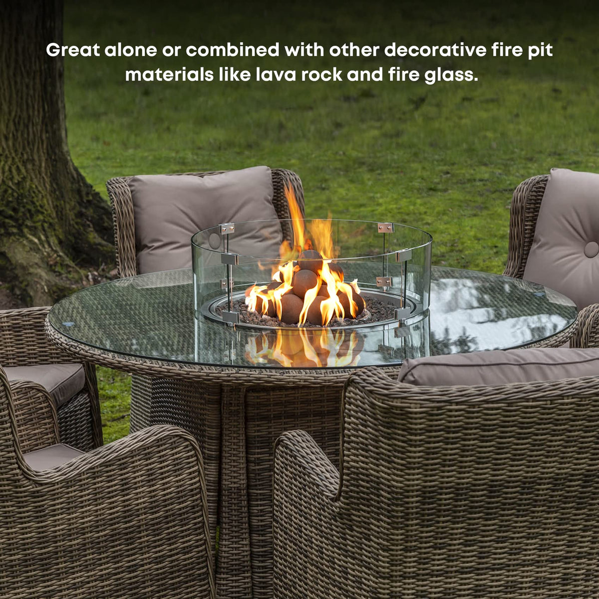 Stanbroil 15-pack ceramic balls in black for versatile fire media