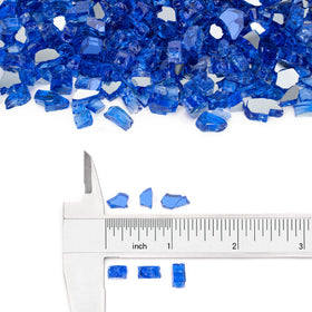 Stanbroil cobalt blue reflective fire glass adds jewel-like sparkle to outdoor fire pits