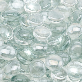 Stanbroil crystal ice luster fire glass drops close-up show jewel colors and heat resistance for indoor fireplaces.