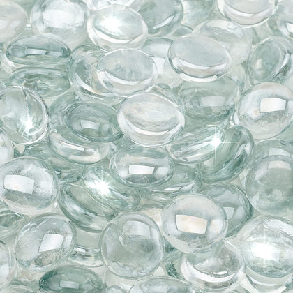 Stanbroil crystal ice luster fire glass drops close-up show jewel colors and heat resistance for indoor fireplaces.