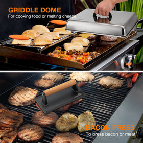 Stanbroil dishwasher-safe dome simplifies cleaning after busy meals.