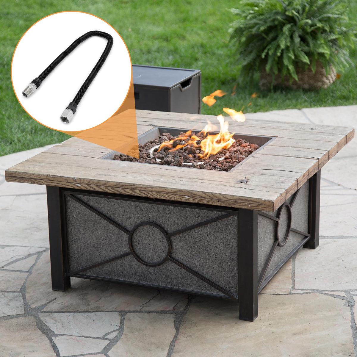 Stanbroil easy-installation gas line for quick setup.