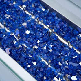 Stanbroil cobalt blue fire glass reflects light for a premium glow.