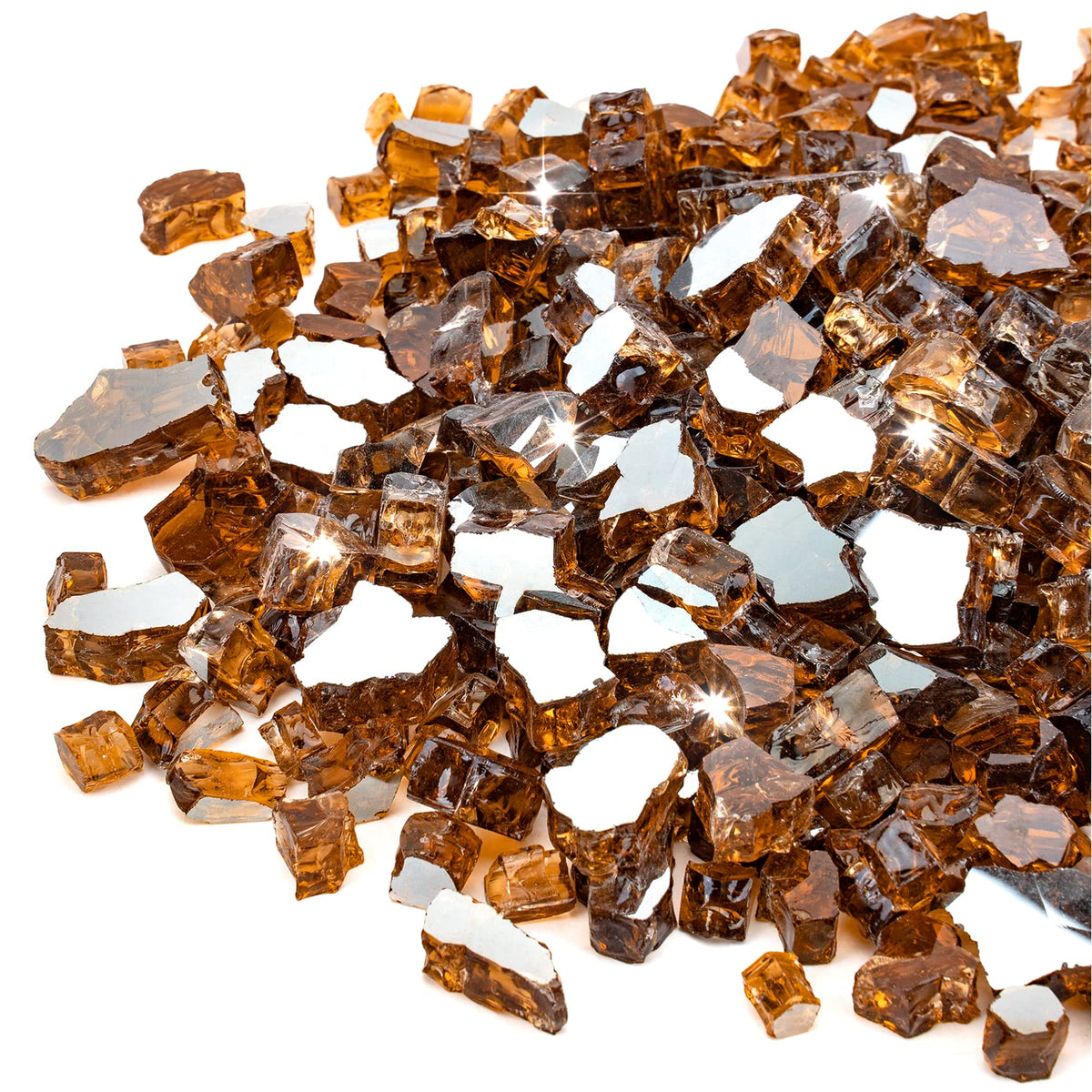 Stanbroil copper reflective 1/2-inch fire glass 10lb bag enhances heat visuals