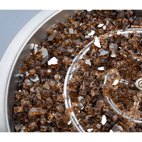 Stanbroil copper reflective 1/2-inch fire glass bed provides even glow