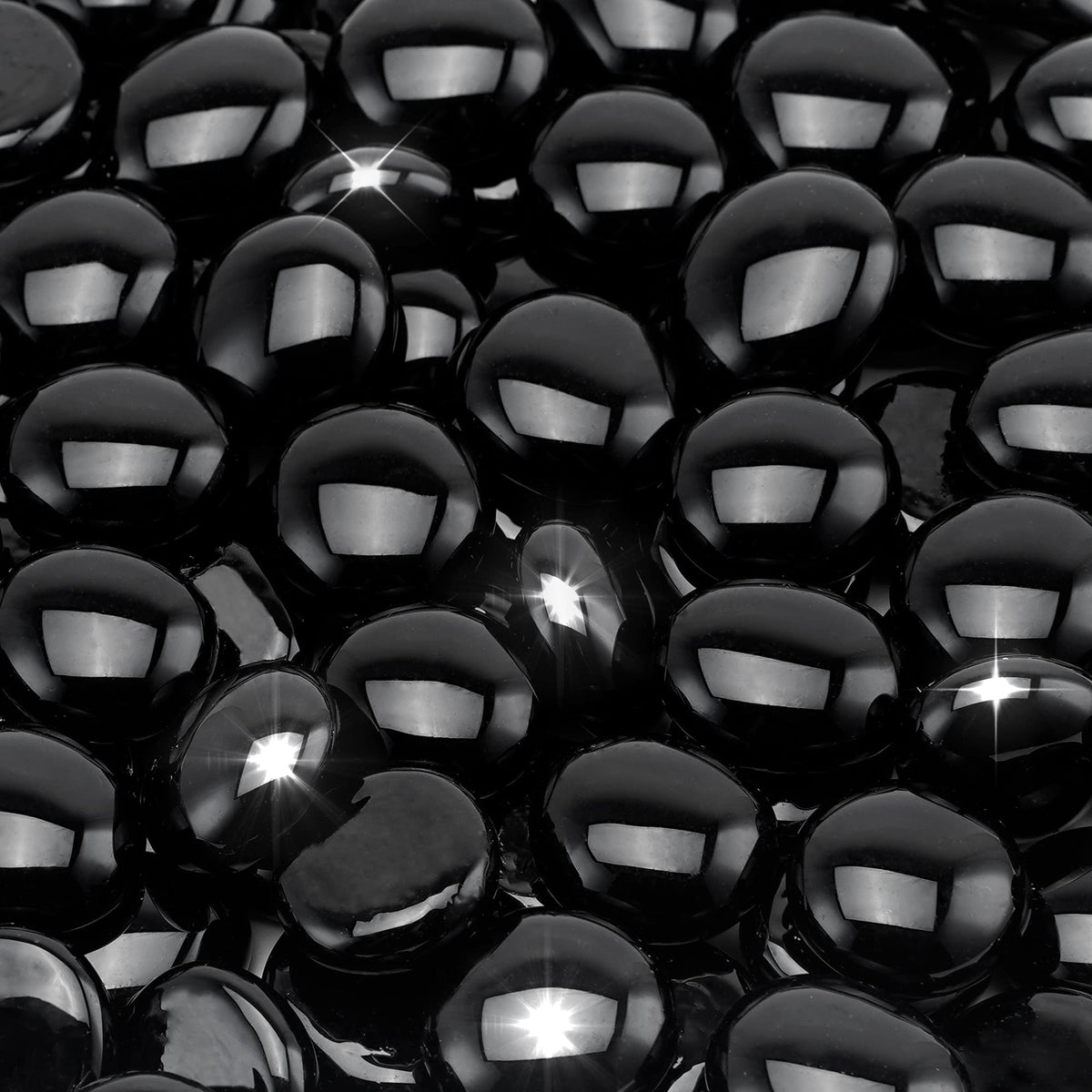 Stanbroil fire glass drops 1/2 inch in onyx black luster for fireplaces