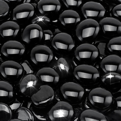 Stanbroil fire glass drops 1/2 inch in onyx black luster for fireplaces