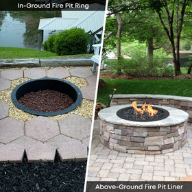 Stanbroil fire pit ring with grilling hole adds convenient cooking option