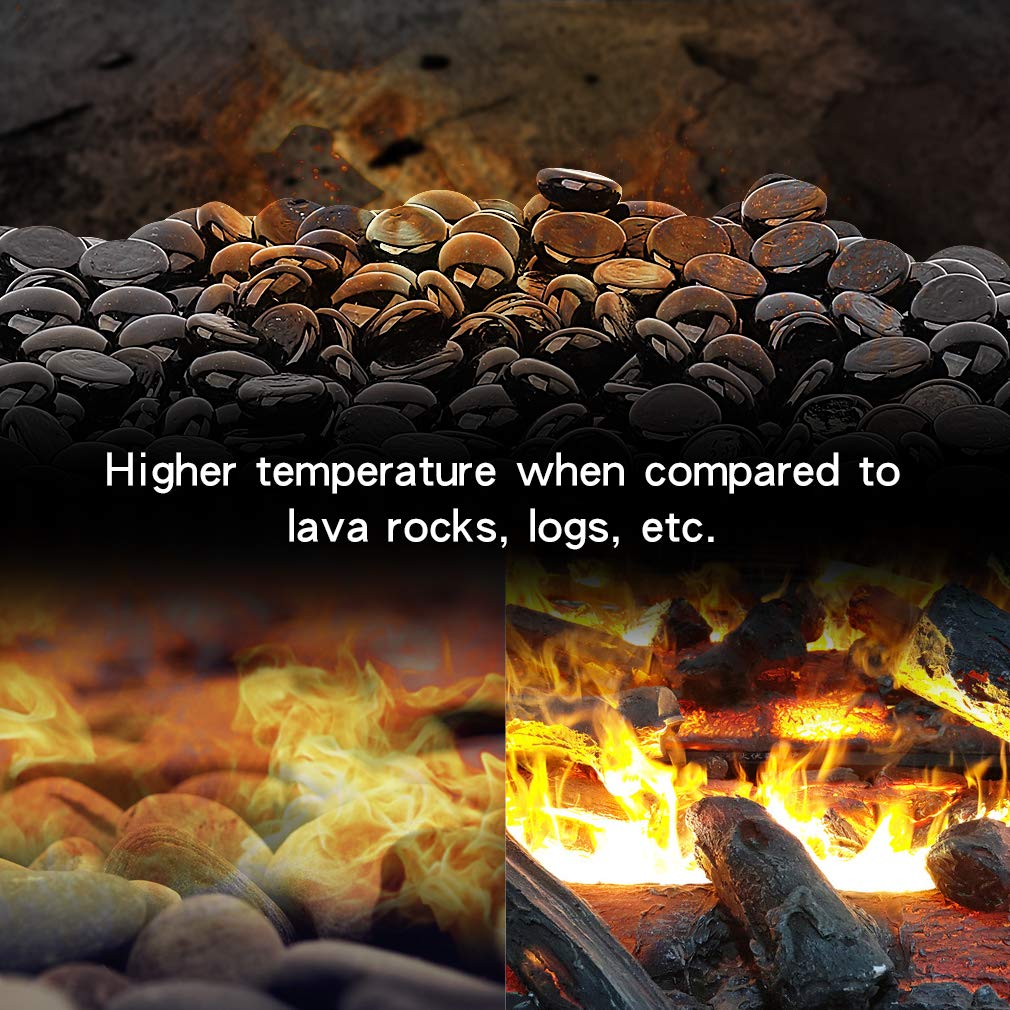 Stanbroil onyx drops enhance outdoor fire pit setup