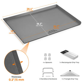 Stanbroil drip tray in stainless steel for easy dishwasher cleanup