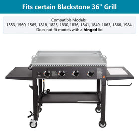 Stanbroil 36in griddle rear grease management highlights cleaner post-meal cleanup.