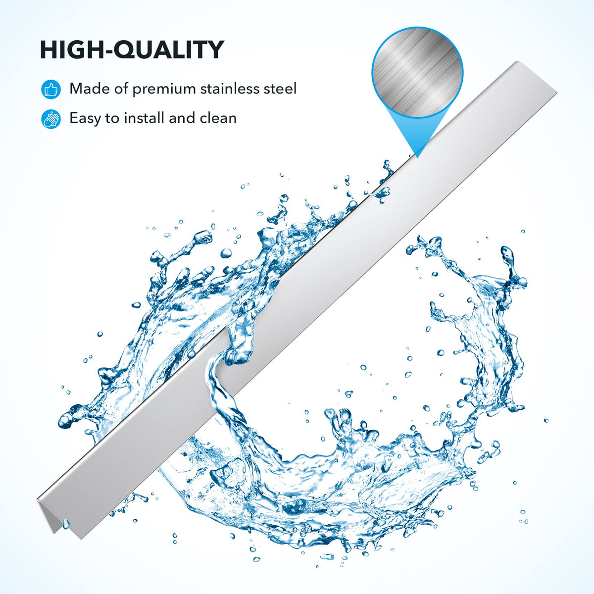 Stanbroil flavorizer bars drippings-draw catch keeps grill cleaner.