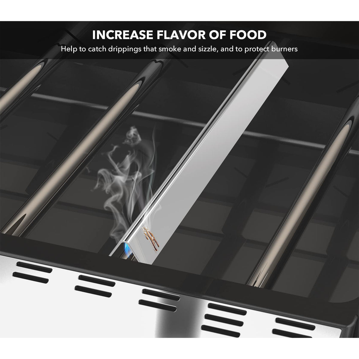 Stanbroil flavorizer bars easy-clean surface simplifies post-grill cleanup.