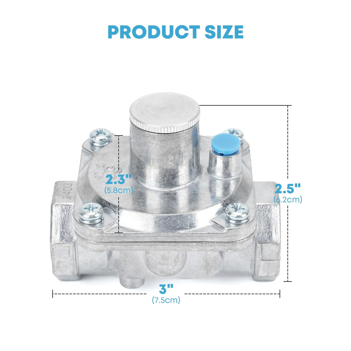 Stanbroil natural gas regulator with five-inch wc outlet for stable performance